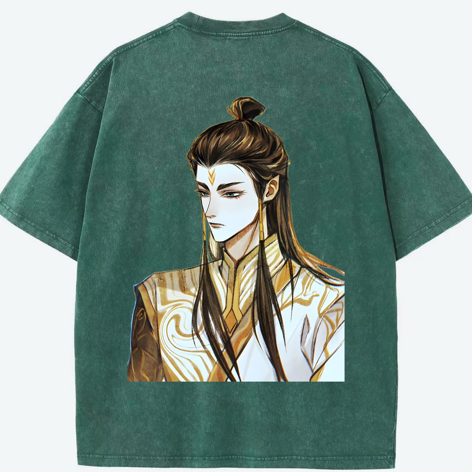 （画像用） Ne Zha 2 ナタ 魔童の大暴れ 綿100% ヴィンテージ風 半袖Tシャツ（背面プリント）